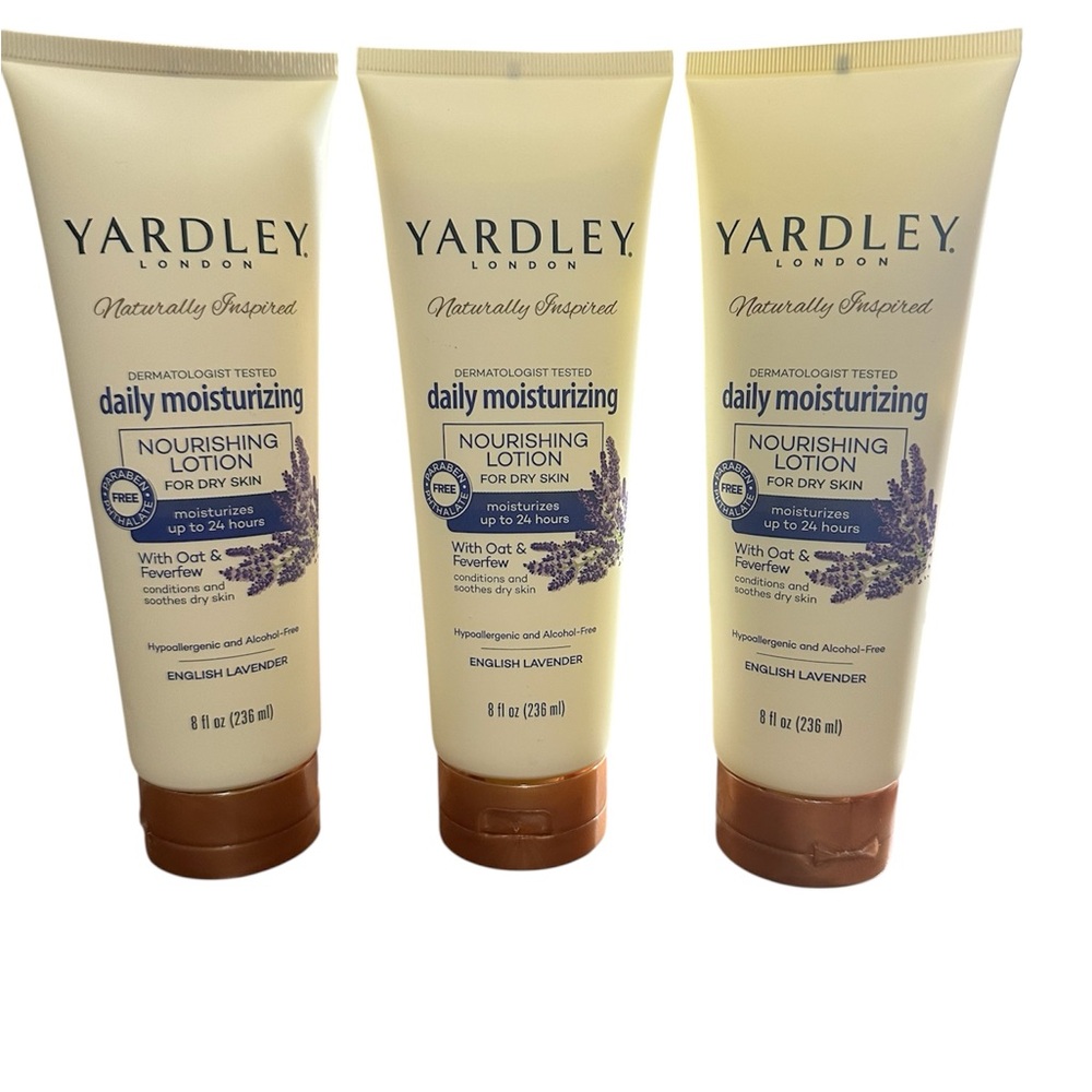 💥YARDLEY LONDON English Lavender Nourishing Lotion For Dry Skin 8 Fl Oz X 3pc💥